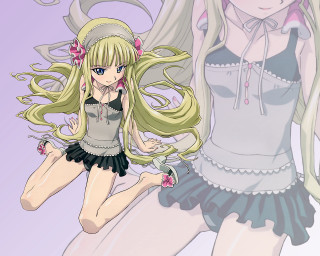 Blonde girl flower dress alice - another girl free wallpaper