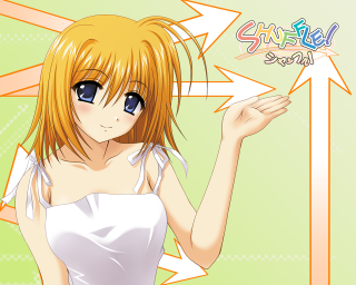 Girl white dress arrow sign - the right side free wallpaper