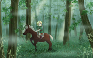Girl riding horse forest trees - a girl riding free wallpaper