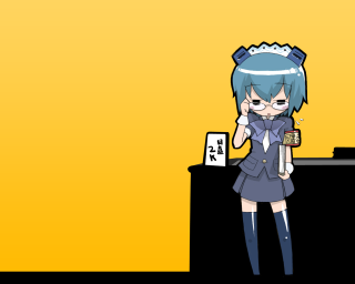 Cartoon android aya goda portrait - a phone free wallpaper