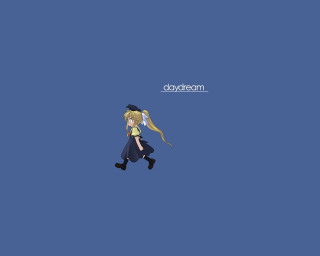 Girl walking blue sky hat - david gilmour blythe free wallpaper