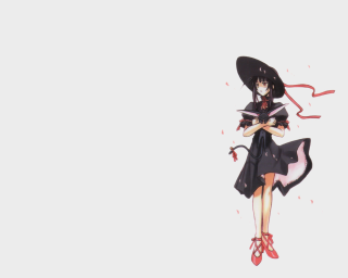 Woman black dress hat ribbon - a red ribbon free wallpaper