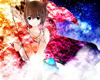 Girl red umbrella anime space - umbrella free wallpaper