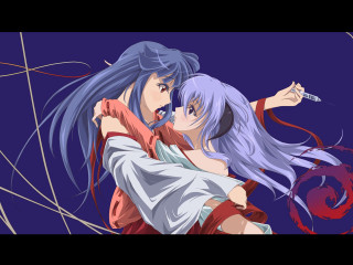 Anime couple blush hakama horns - evelyn de morgan free wallpaper