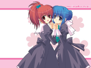 Anime girls holding hands manga - the others head free wallpaper