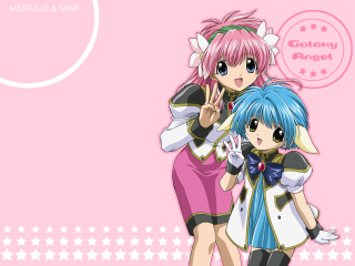 Pink blue anime girls starry - the others hand free wallpaper