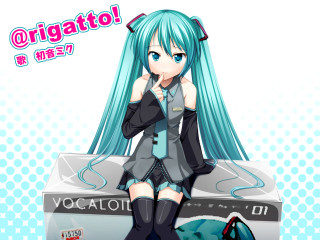 Blue haired girl microphone anime - a box free wallpaper