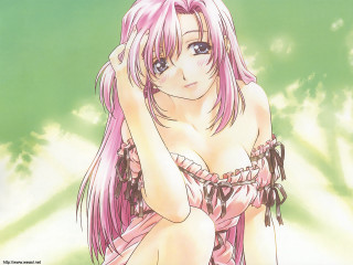 Pink hair pink dress manga - a pink dress free wallpaper
