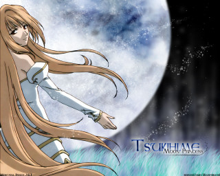Woman fullmoon anime aurora dress - the wind free wallpaper