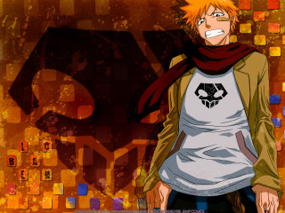 Orange hair scarf neoexpressionism manga - neoexpressionism free wallpaper