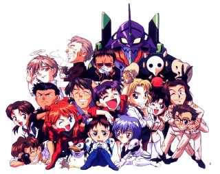 Anime group cat demon puzzle - top of them free wallpaper