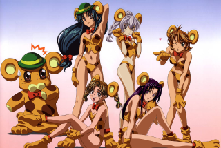 Group cartoon animals furry anime - a cat and a dog free wallpaper