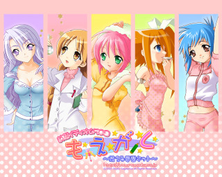 Anime girls colorful polka dot - polka dot free wallpaper