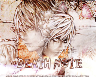 Anime couple gothic deathnote poster - a caption free wallpaper