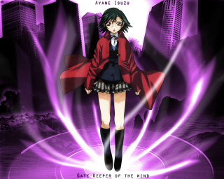 Anime girl red coat black - black hair free wallpaper