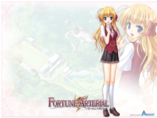 Anime girl blonde hair school - serial art free wallpaper