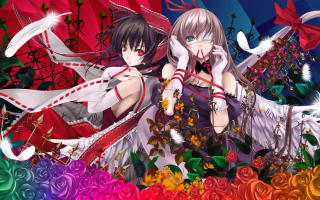 Anime girls flower umbrella tattoo - umbrella free wallpaper