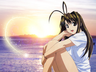 Girl beach sunset heart rayonism - a sunset in the background free wallpaper