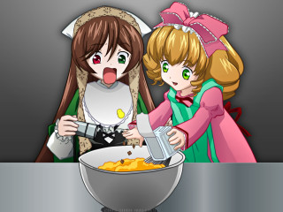 Girls cooking mess yayoi kasuma - a bowl of food free wallpaper