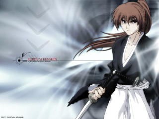 Anime samurai longhair katanasword hakama - outfit free wallpaper