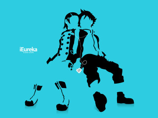 Couple aqua background eureka neo - neoromanticism free wallpaper