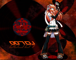 Girl redhair hat gun record - neodada free wallpaper