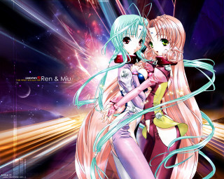 Anime girls fireworks starry sky 2 - two anime girl free wallpaper
