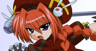 Anime sword girl beret redoutfit - a red outfit free wallpaper
