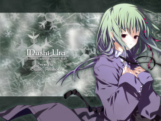 Chizuko yoshida anime gothic portrait 2 - a green background free wallpaper