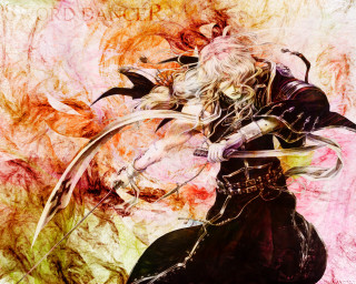Woman long hair sword bird - long hair holding free wallpaper