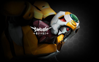 Yellow white robot red eyes - red eye free wallpaper