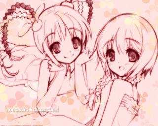 Anime girls long hair pink 5 - circle free wallpaper