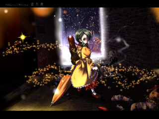 Dancing woman yellow dress magic - madhouse free wallpaper