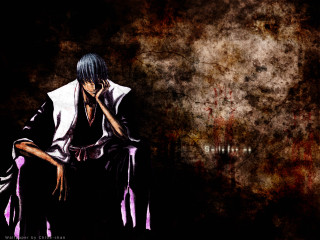 Eizan kikukawa bluehair sitting solo - his hand free wallpaper