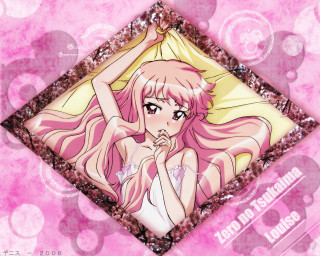 Pink anime girl bubbles circles - a pink dress free wallpaper