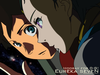 Anime couple starry sky aurora - digital art free wallpaper for desktop