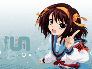 Girl ponytail smiling blue background - a ponytail free wallpaper