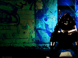 Graffiti sitting ani girl blood - a book in free wallpaper