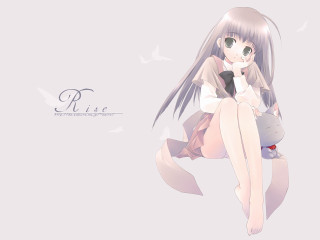 Girl cat bird pink anime - anime style free wallpaper