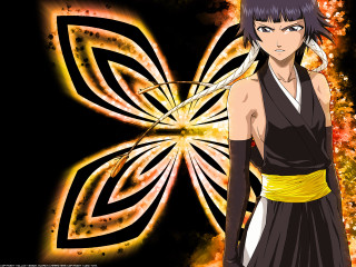 Woman black dress yellow belt - a character portrait free wallpaper