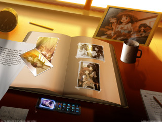 Book desk phone clock coffee - a book free wallpaper