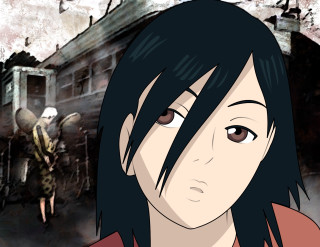 Woman black hair red shirt 6 - a red shirt free wallpaper