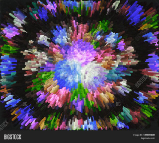 Colorful abstract background black flower - free new year wallpaper