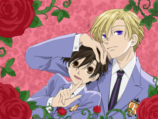 Couple roses flower touching face - the others face free wallpaper