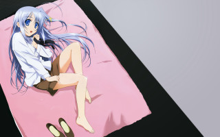 Aguri uchida pink sheet blue - a pair of shoes free wallpaper