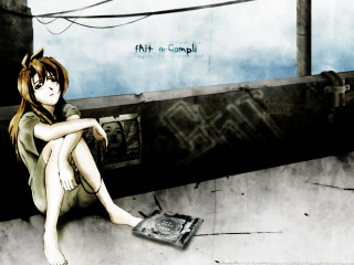 Girl ledge sitting crossed legs - a ledge free wallpaper