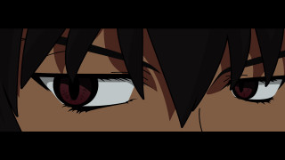Closeup longhair redeyes blackhair anime - black hair free wallpaper