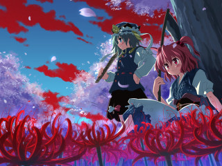 Flower field blood sword kyoto - a field of flowers free wallpaper