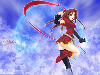 Anime girl red bow tail - a red tail free wallpaper
