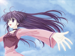 Flying woman long hair rayonism - her free wallpaper
